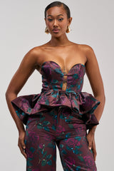 ANTIQUE FLORAL CORSET TOP