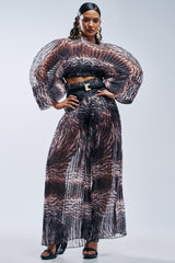ANGELINA ANIMAL PRINT CHIFFON PANT
