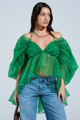 AN ELEGANT EVENING ORGANZA BLOUSE