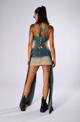 ALWAYS ON MY MIND LONG DENIM TOP