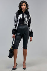 AMMO X AKIRA BIG BOOTY PLEATHER CAPRI WITH 4 WAY STRETCH