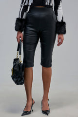 AMMO X AKIRA BIG BOOTY PLEATHER CAPRI WITH 4 WAY STRETCH