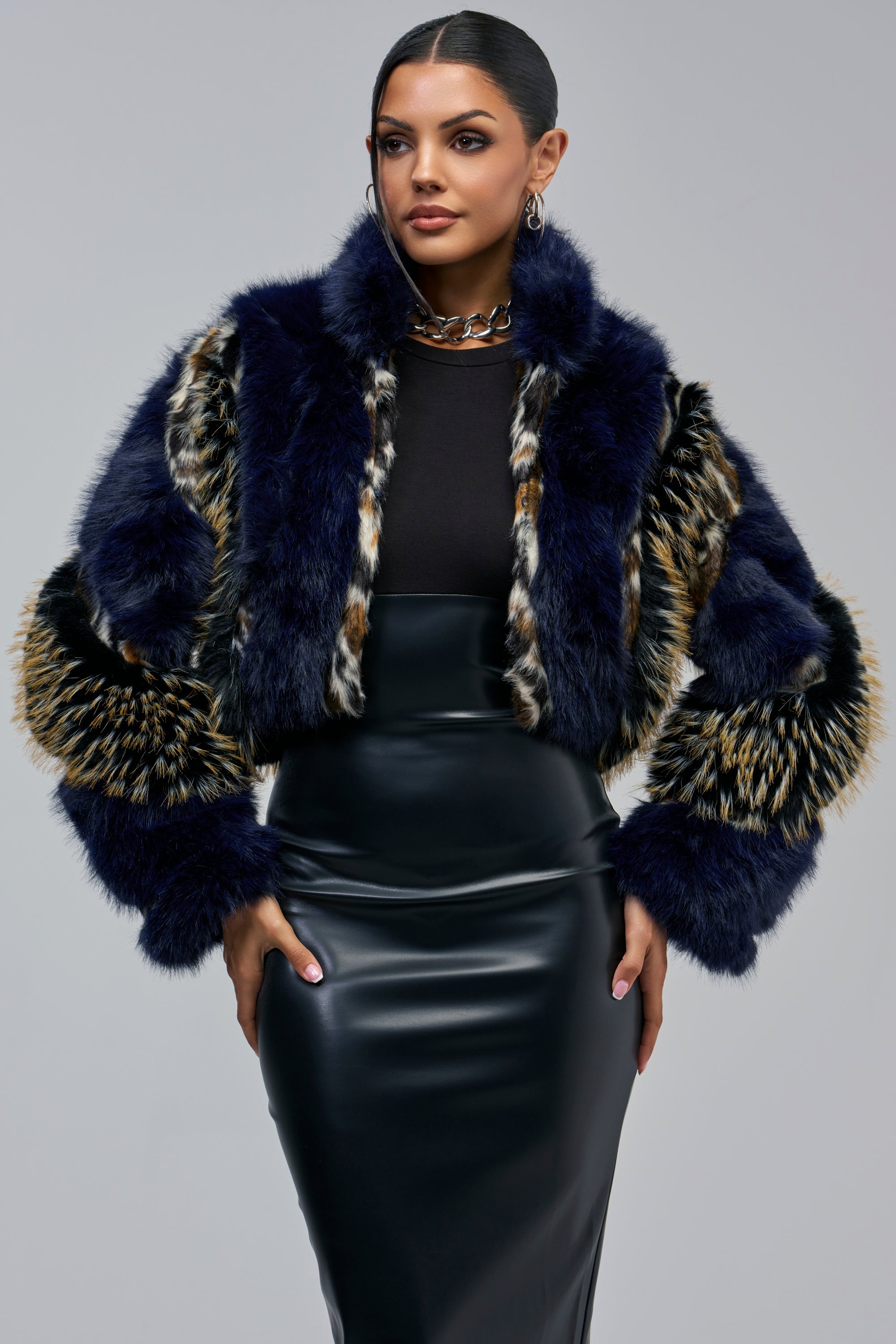 CYCLONE PATCHWORK FAUX FUR