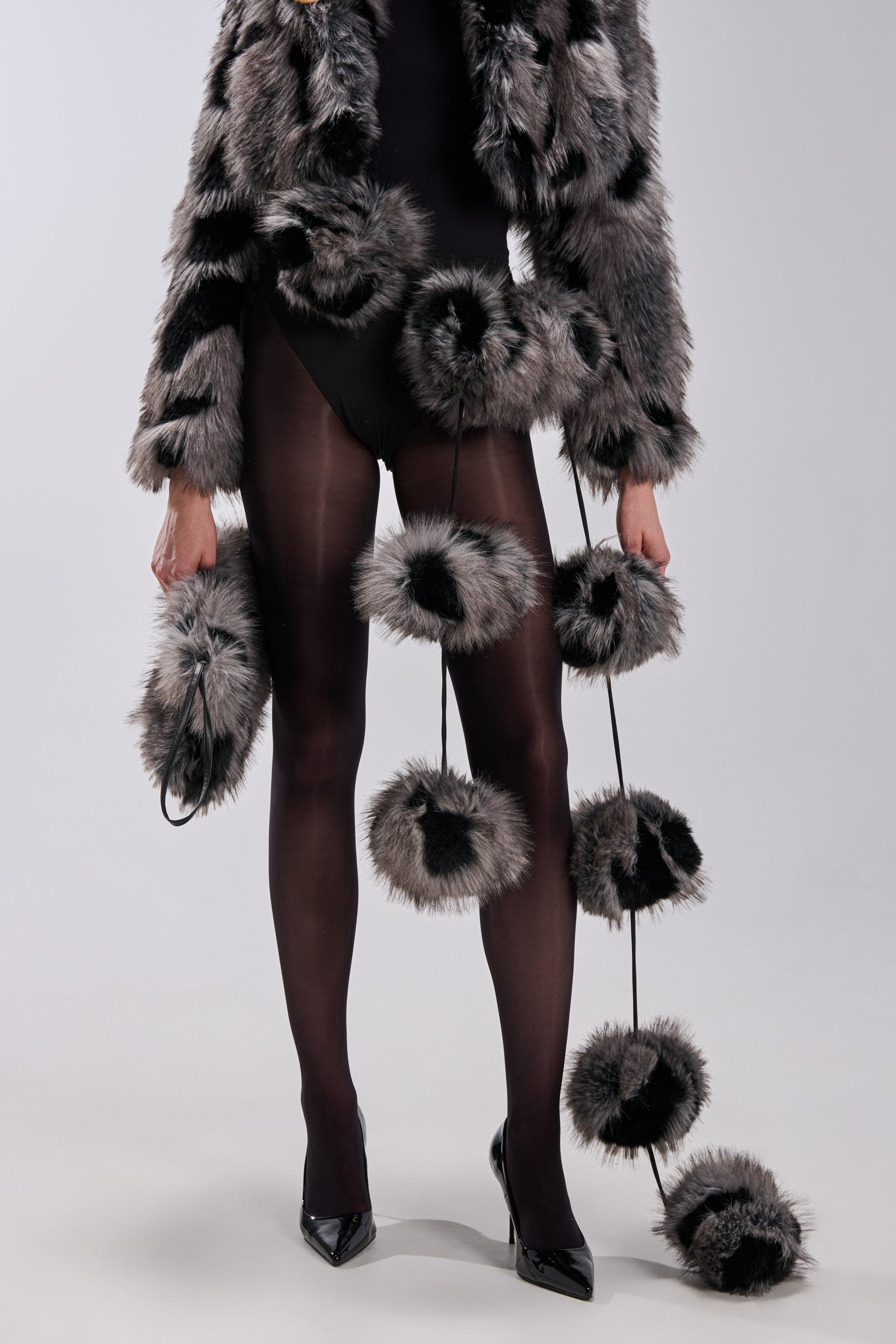 BALLS TO THE WALL FAUX FUR SCARF