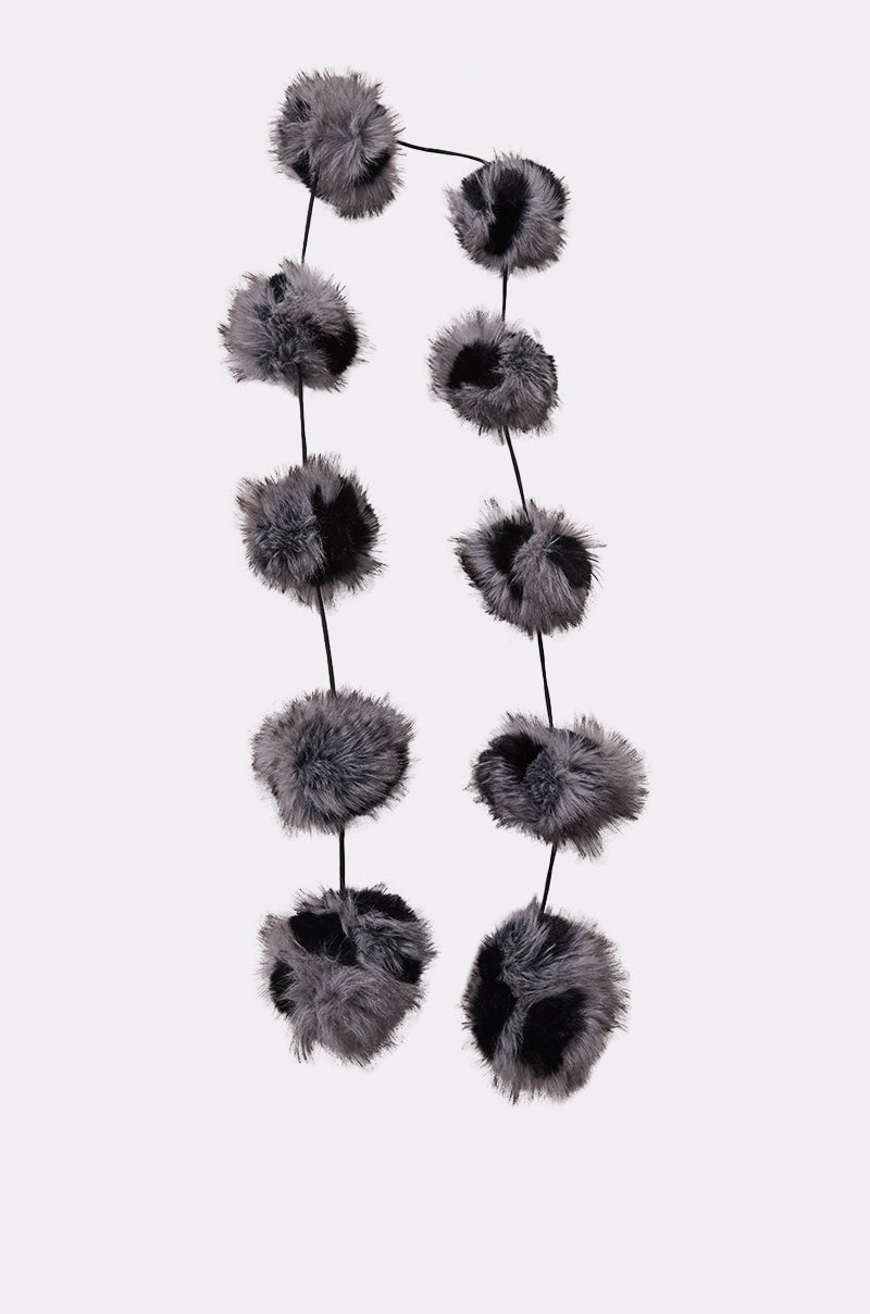 BALLS TO THE WALL FAUX FUR SCARF