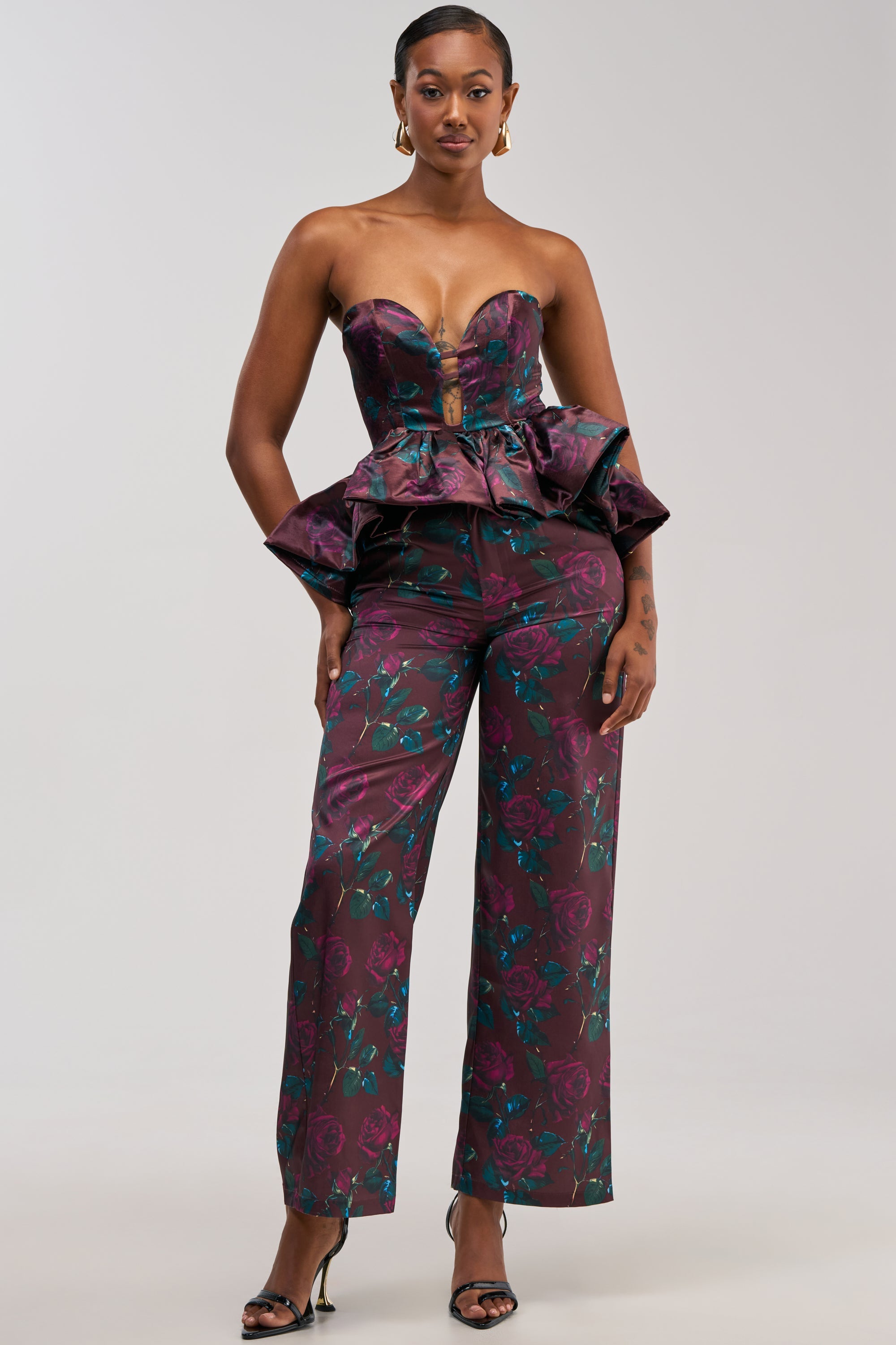 ANTIQUE FLORAL CORSET TOP