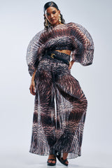 ANGELINA ANIMAL PRINT CHIFFON PANT