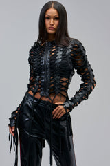 BARELY THERE LACE UP JACKET