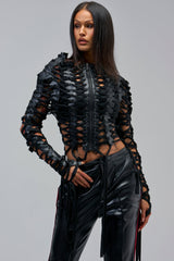 BARELY THERE LACE UP JACKET