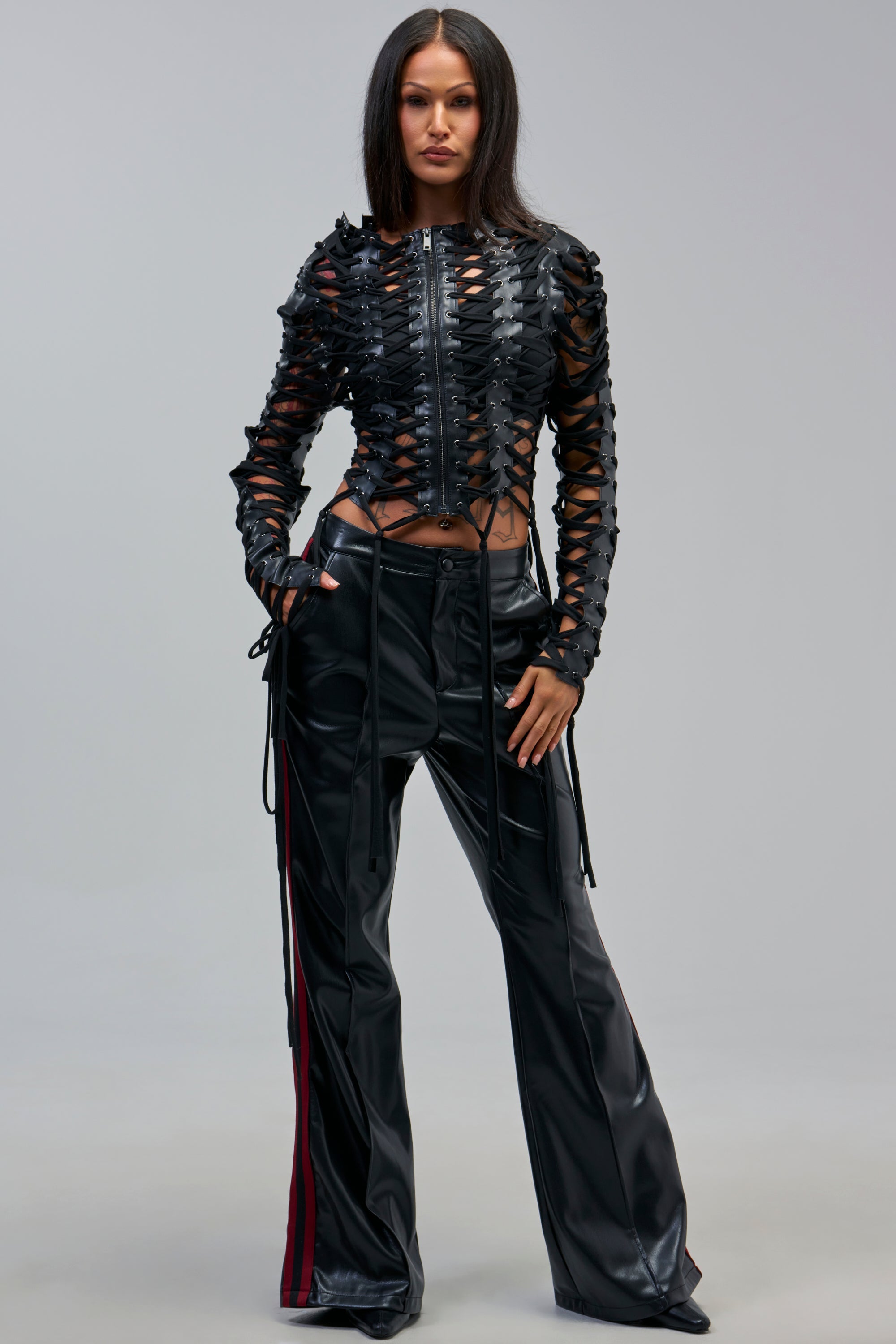 BARELY THERE LACE UP JACKET