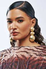 BALLS TO THE WALL EARRING IN GOLD