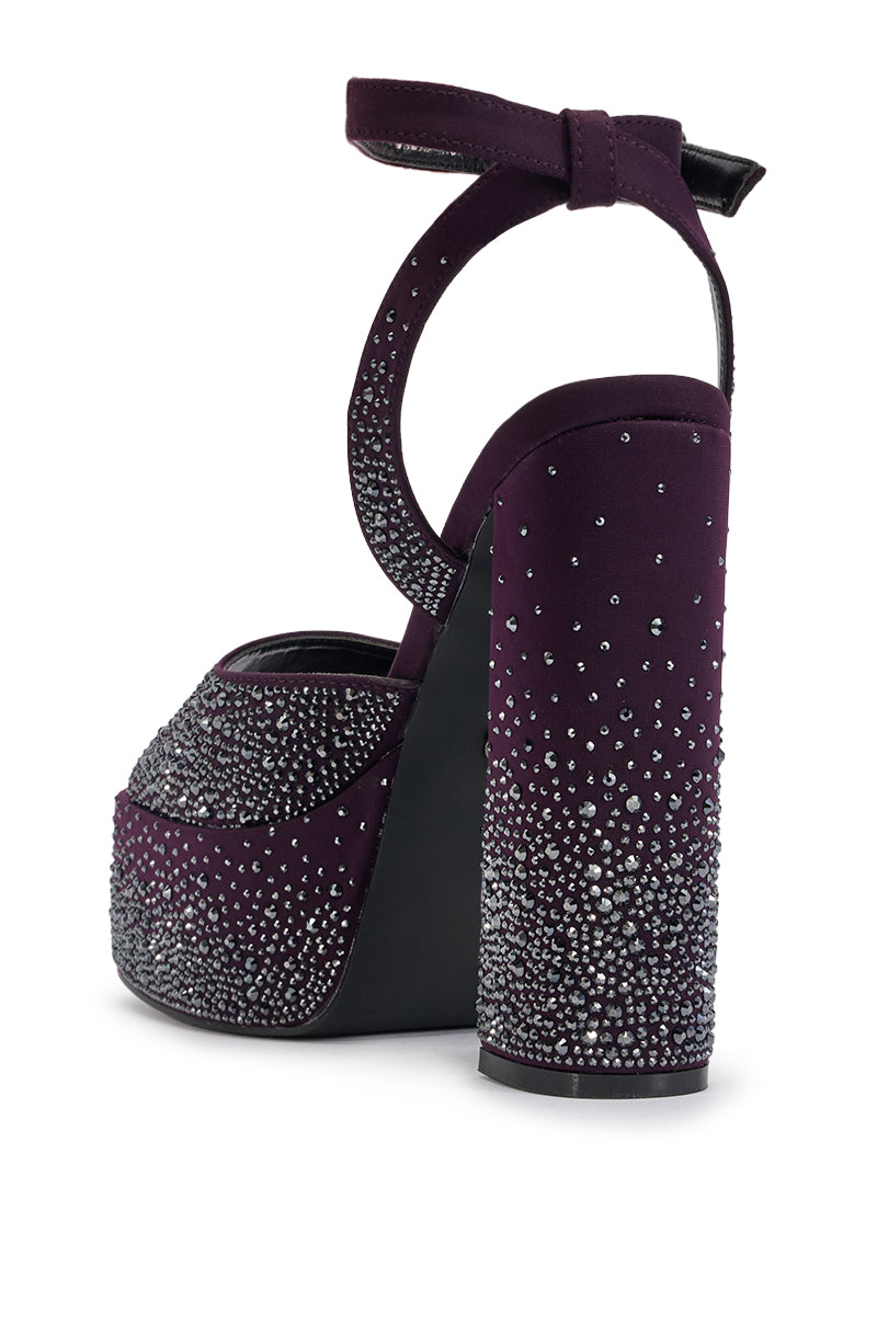 AZALEA WANG NAIARA PURPLE MULTI BLOCK SANDAL WITH STRAP