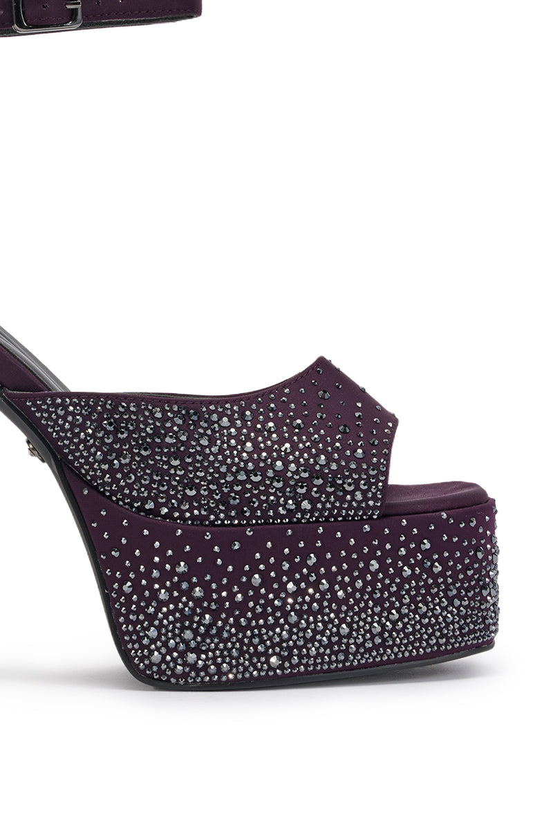 AZALEA WANG NAIARA PURPLE MULTI BLOCK SANDAL WITH STRAP
