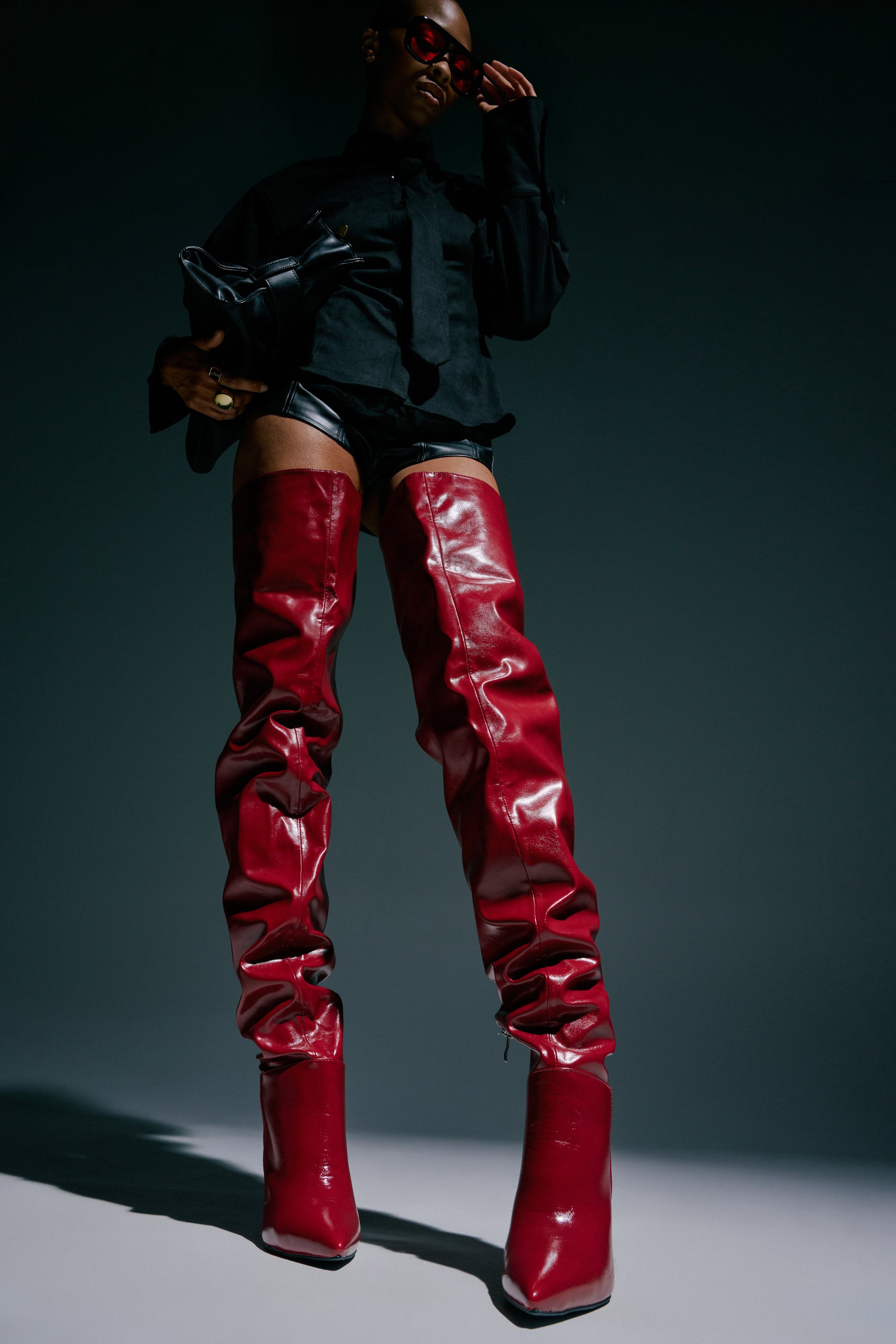 AZALEA WANG STEPHAN BURGUNDY BOOT