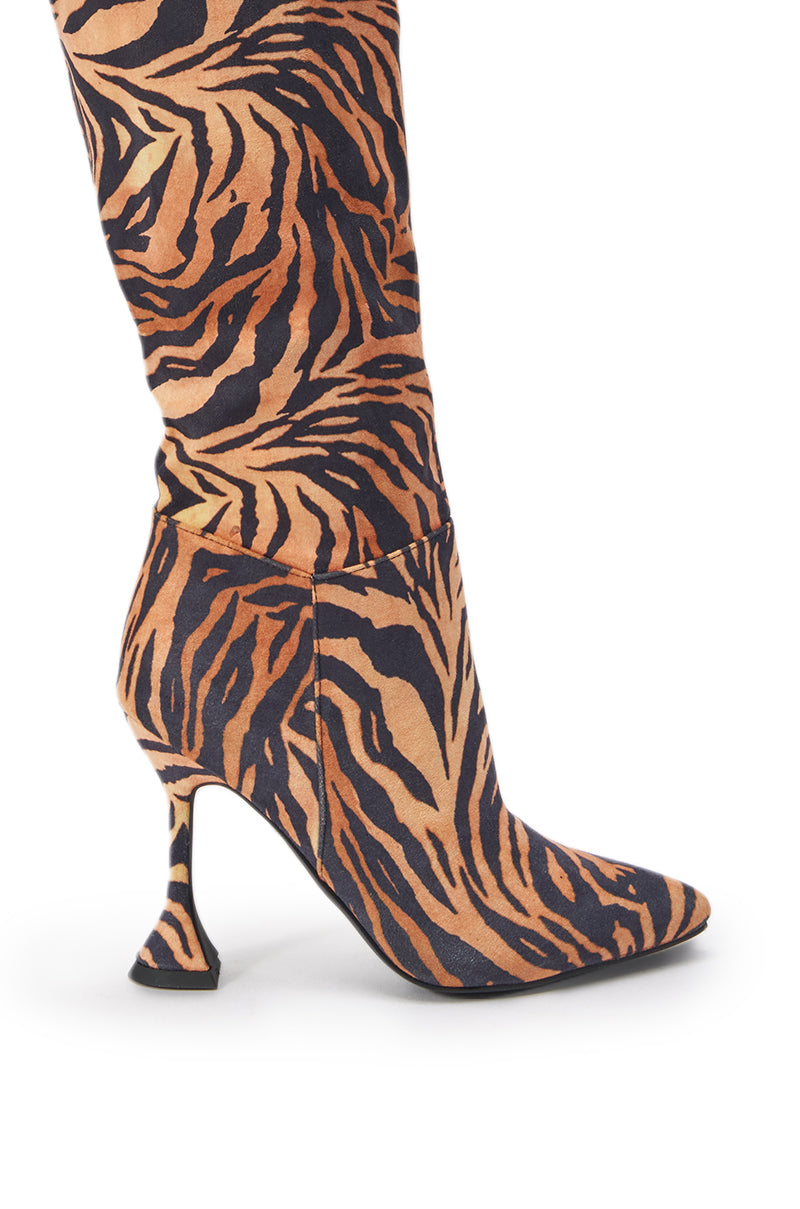 AZALEA WANG STEPHAN TIGER THIGH HIGH BOOT