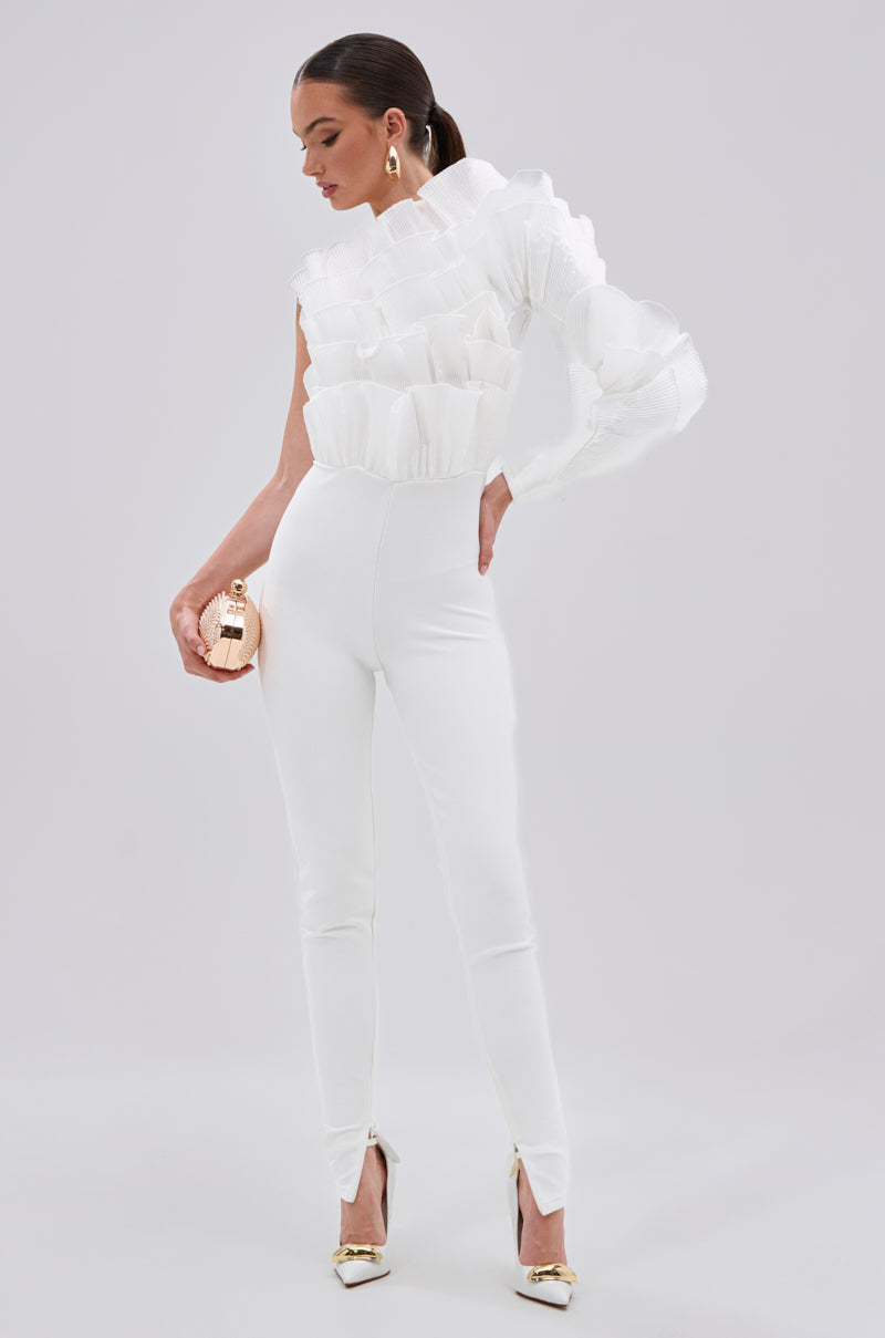 ADA RUFFLE TOP BANDAGE JUMPSUIT