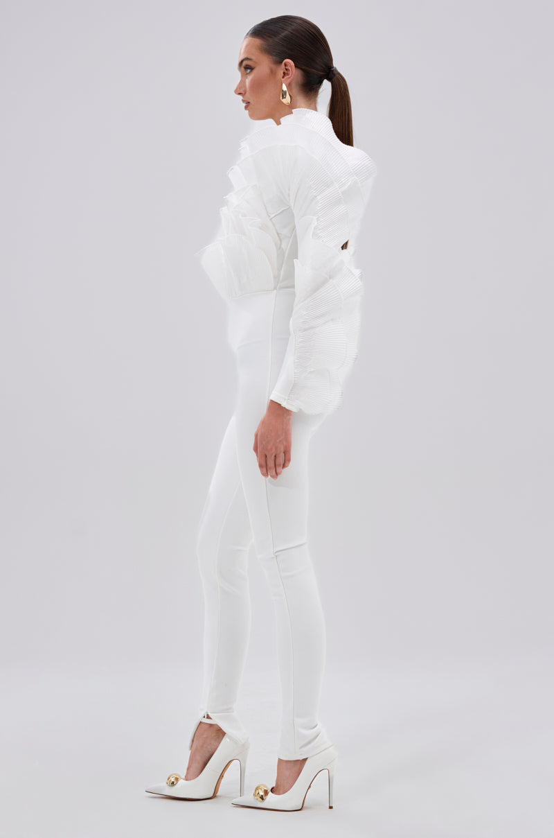 ADA RUFFLE TOP BANDAGE JUMPSUIT