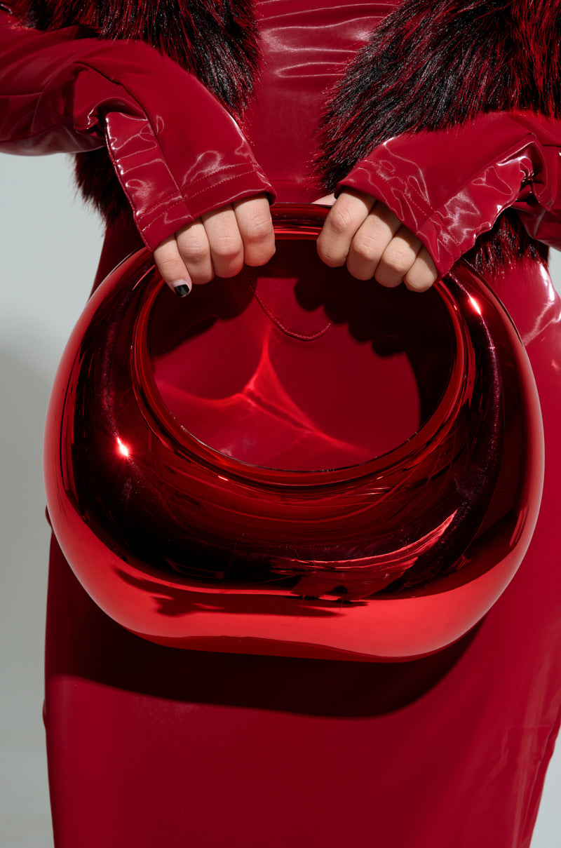 CHERRY ON TOP CHROME PURSE