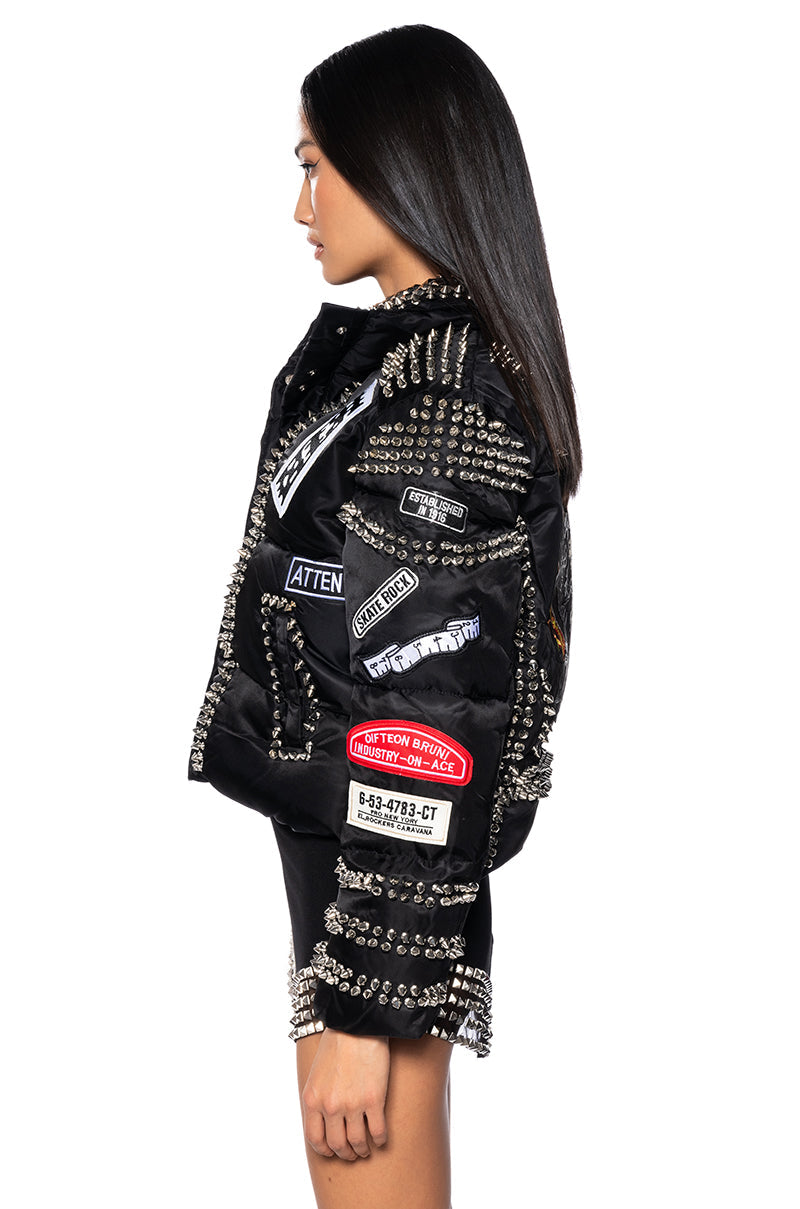 ACDC SPIKE PUFFER COAT