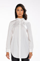 AMANDA OPEN BACK BUTTON DOWN BLOUSE