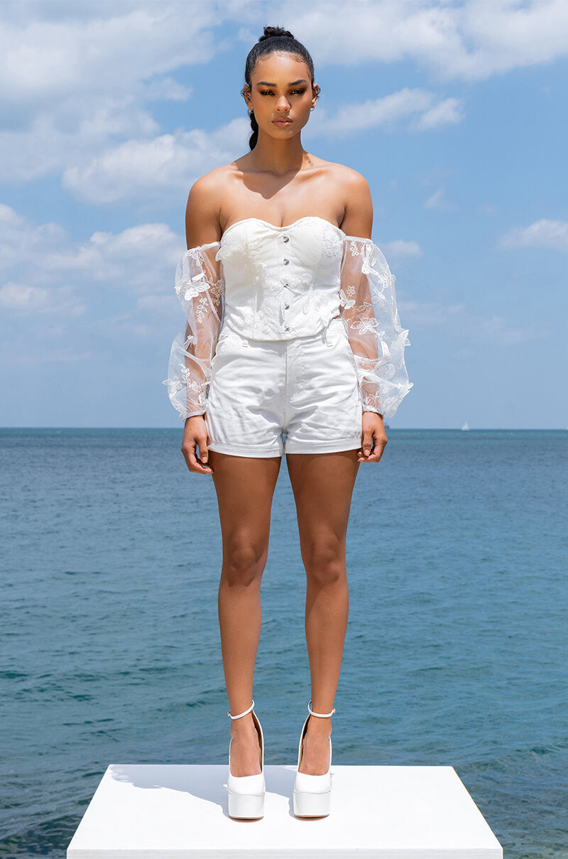 ANGEL BABE OFF THE SHOULDER CORSET BLOUSE