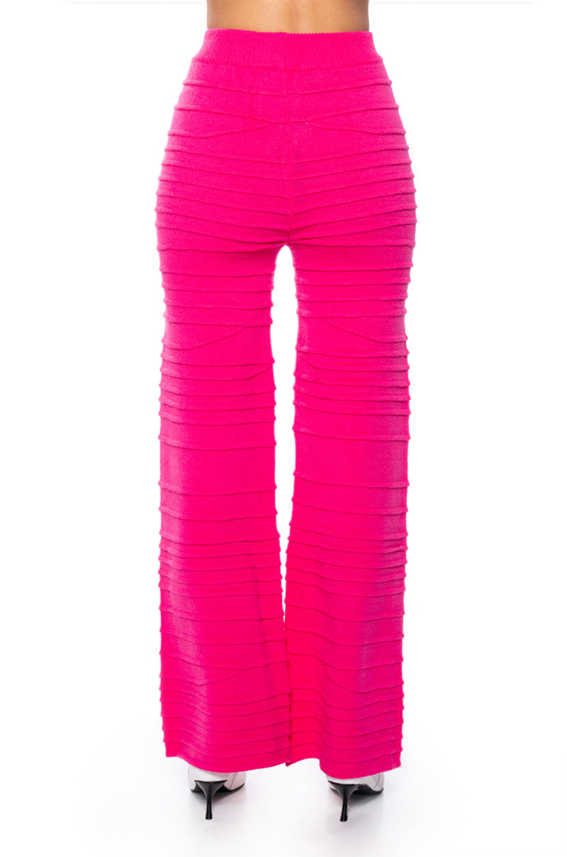 ANGEL ENERGY WIDE LEG KNIT TROUSER
