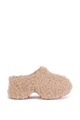 AZALEA WANG MORTICIA BROWN SHERPA CLOG