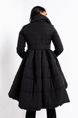 AZALEA WANG SOLID MIDTOWN PEPLUM PUFFER TRENCH
