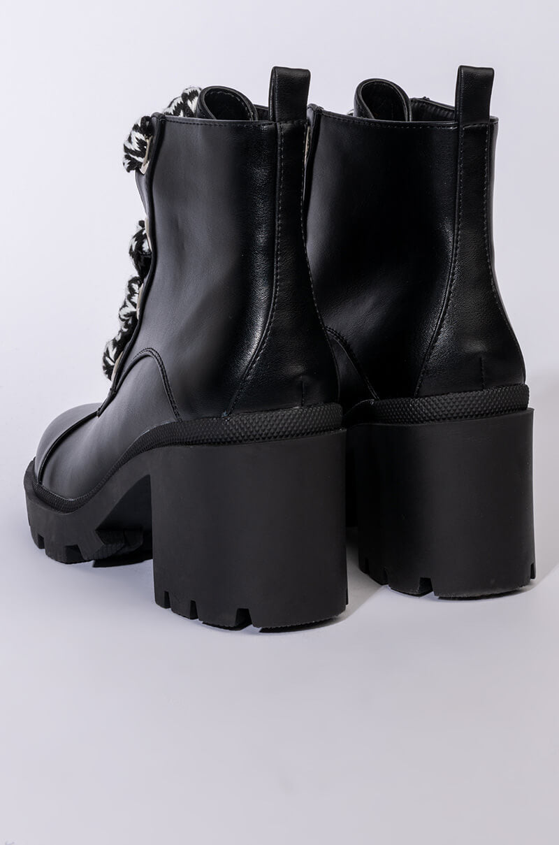 AZALEA WANG TAKE IT OUT BACK CHUNKY BOOTIE IN BLACK