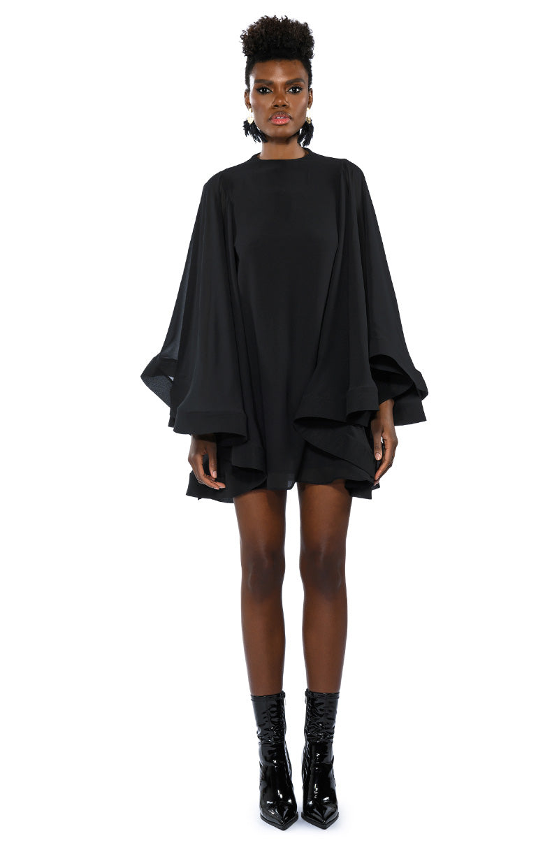 BAD ROMANCE RELAXED DRAPE MINI DRESS