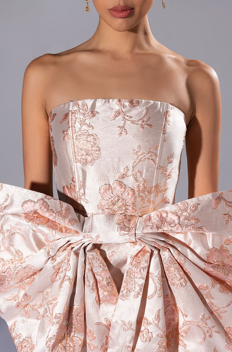 BAROQUE LOVE AFFAIR CORSET BOW MINI DRESS