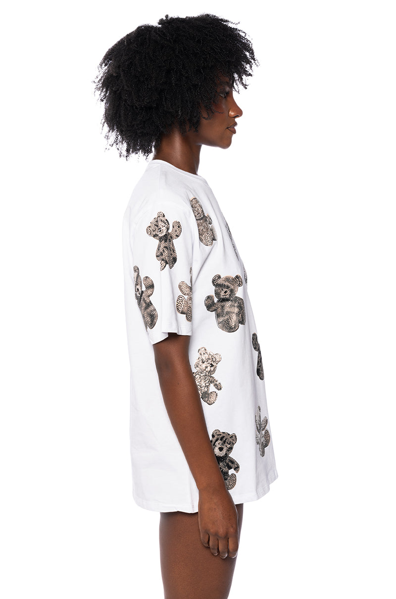 BEAR WITH ME EMBELLISHED TEE