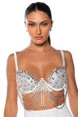 CHOSEN ONE RHINESTONE BRA TOP