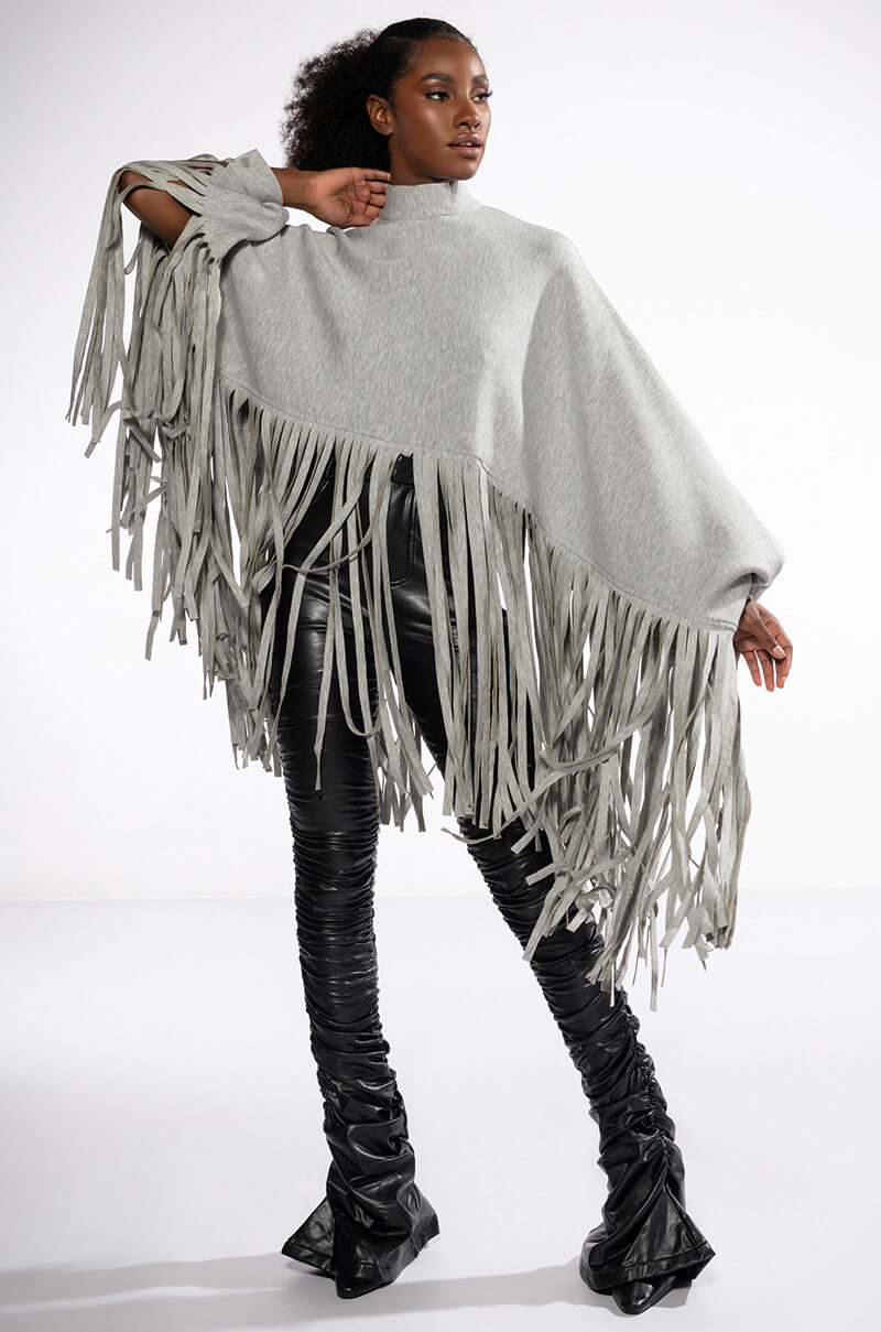CITY GIRL FRINGE SWEATSHIRT