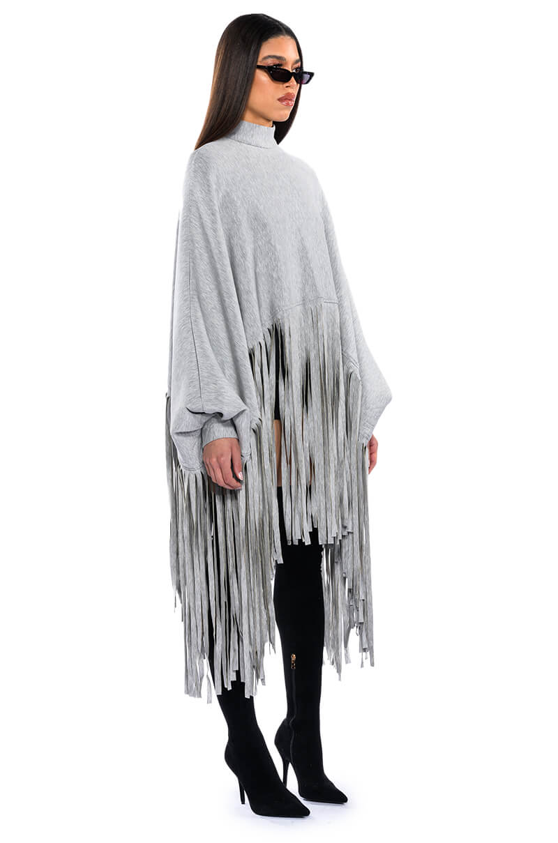 CITY GIRL FRINGE SWEATSHIRT