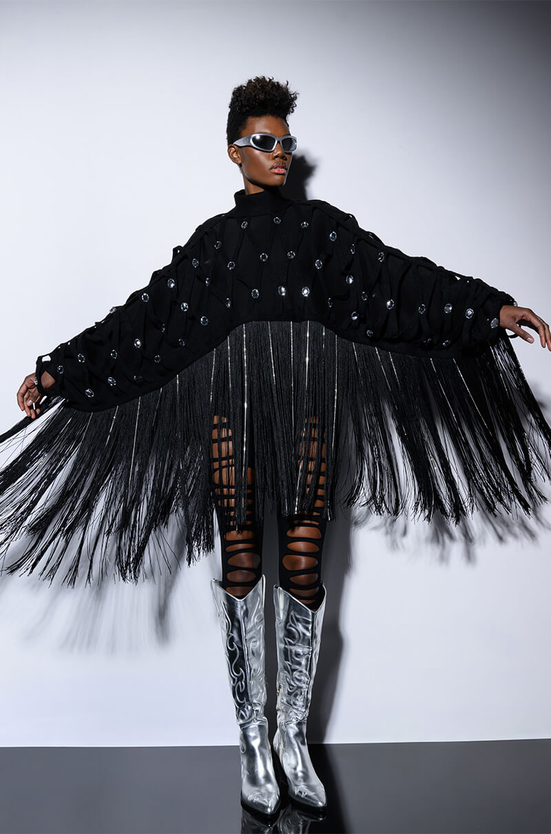 CITY LIVIN FRINGE SWEATSHIRT