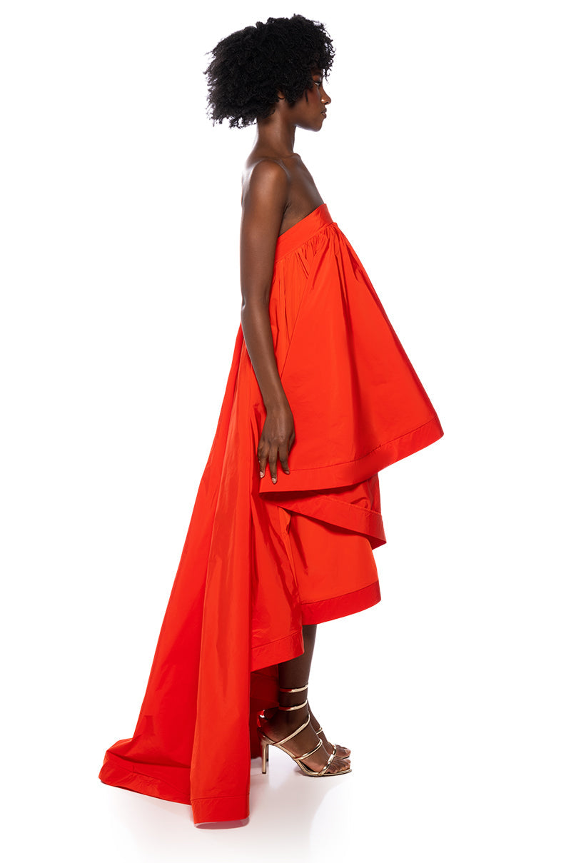 CLARA STRAPLESS HIGH LOW DRESS