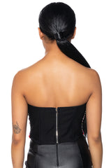 COME ALIVE RHINESTONE EMBELLISHED CORSET