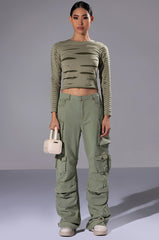 COME AROUND DISTRESSED LONG SLEEVE TOP