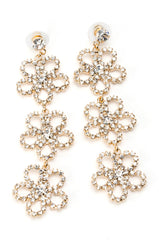 DAISY LOVE RHINESTONE DANGLE EARRINGS